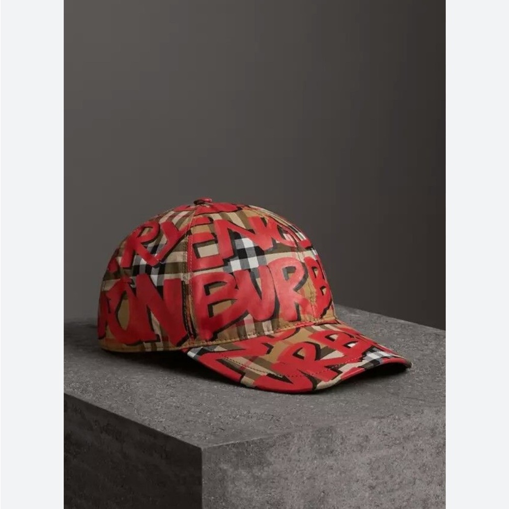 Burberry Graffiti print baseball hat